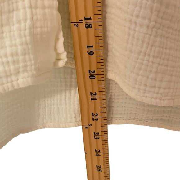 Sezane Laurine Womens Gauzy Cotton Boxy Button Shirt Short Sleeves Size 36 - Picture 7 of 7